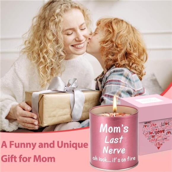 Mom's Last Nerve' Scented Candle: Fun Mom Gift - 9oz - Picture 6 of 7